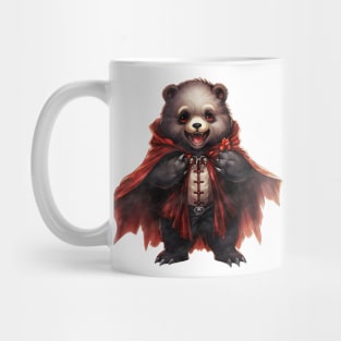 Cartoon Grizzly Bear in Dracula Costume Mug